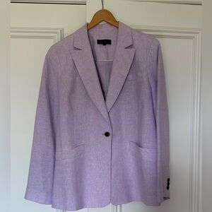 Talbots Lavender Single-Button Blazer Jacket